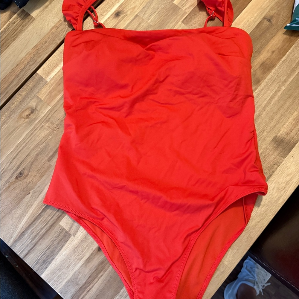 H&M Coral/ Red One Piece Swimsuit